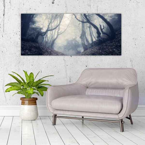 Tablou - Pădurea în ceață (120x50 cm)