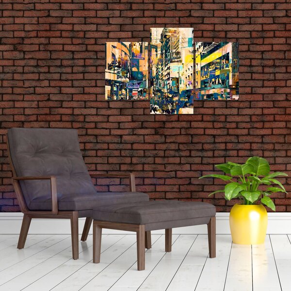 Tablou abstacțiunii pictate (90x60 cm)