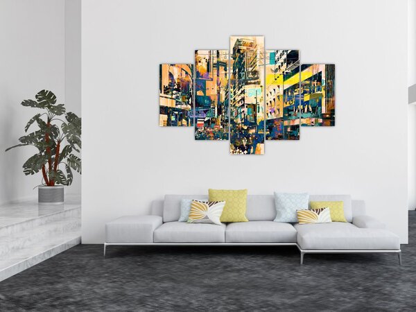 Tablou abstacțiunii pictate (150x105 cm)