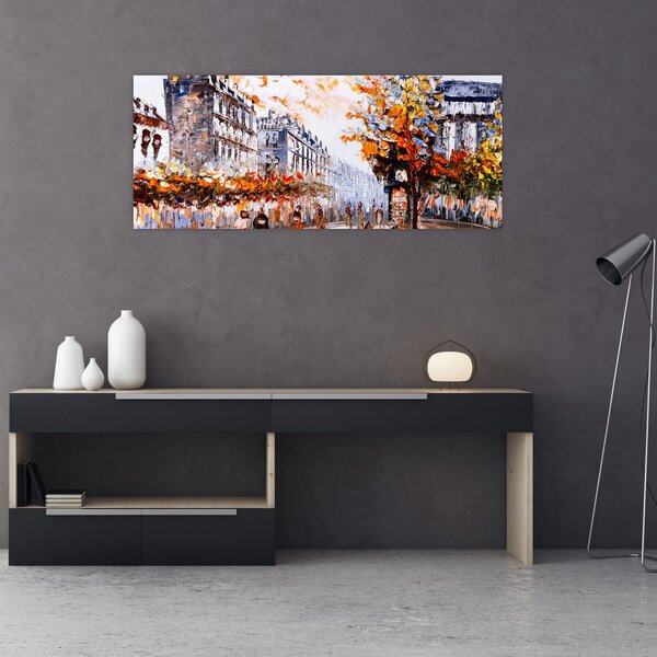 Tablou - Viața în oraș (120x50 cm)