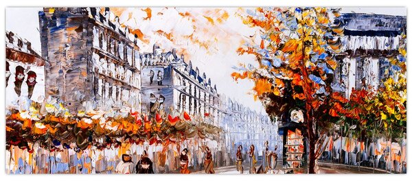 Tablou - Viața în oraș (120x50 cm)