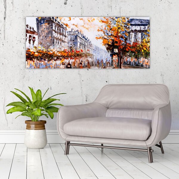 Tablou - Viața în oraș (120x50 cm)