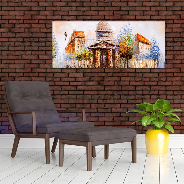 Tablou - Monument de oraș pictat (120x50 cm)