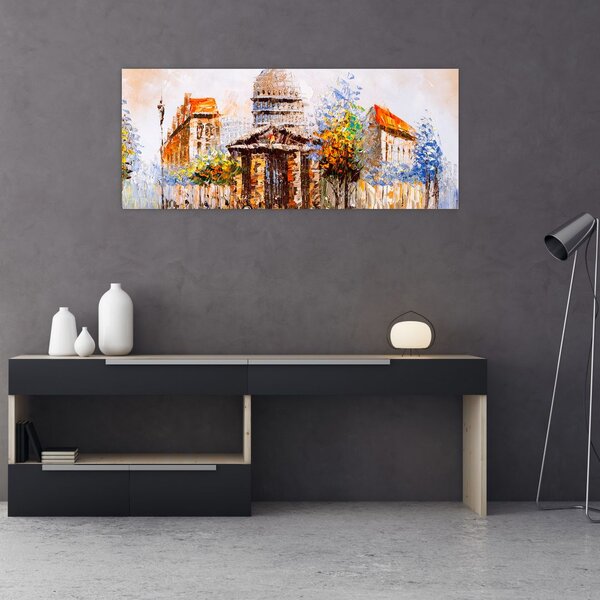 Tablou - Monument de oraș pictat (120x50 cm)
