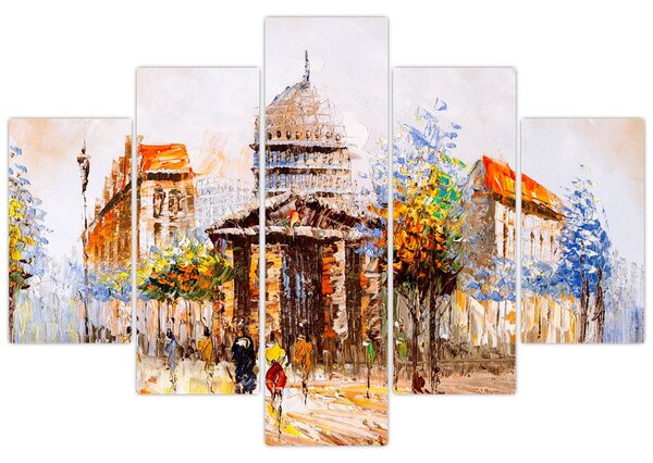 Tablou - Monument de oraș pictat (150x105 cm)
