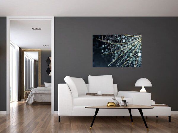 Tablou - Floare cu pânză de pâianjen (90x60 cm)