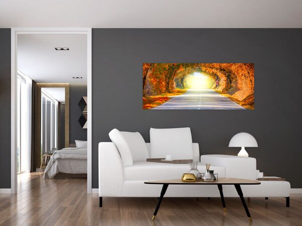 Tablou - Poarta din copaci (120x50 cm)
