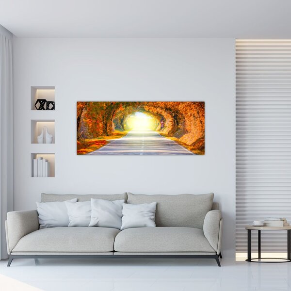 Tablou - Poarta din copaci (120x50 cm)
