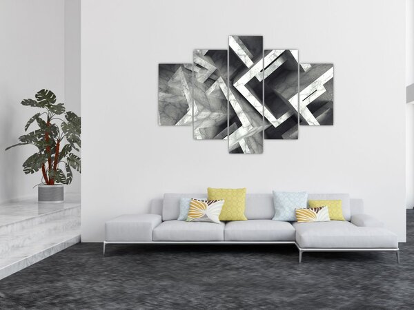 Tablou cu cuburi abstracte (150x105 cm)