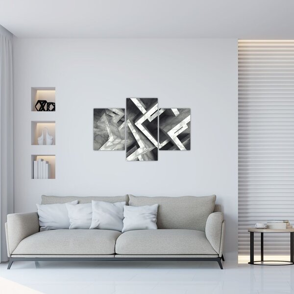 Tablou cu cuburi abstracte (90x60 cm)