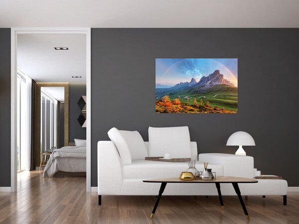 Tablou cu curcupeu deasupra stâncilor (90x60 cm)