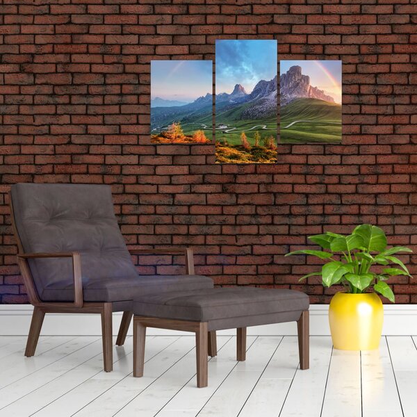 Tablou cu curcupeu deasupra stâncilor (90x60 cm)