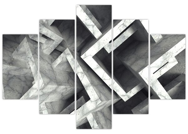 Tablou cu cuburi abstracte (150x105 cm)