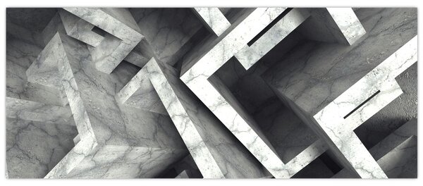 Tablou cu cuburi abstracte (120x50 cm)