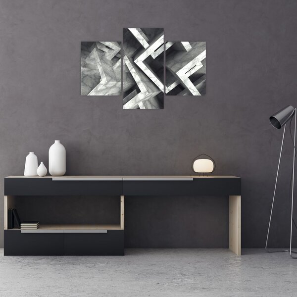 Tablou cu cuburi abstracte (90x60 cm)
