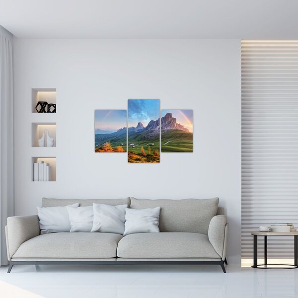 Tablou cu curcupeu deasupra stâncilor (90x60 cm)