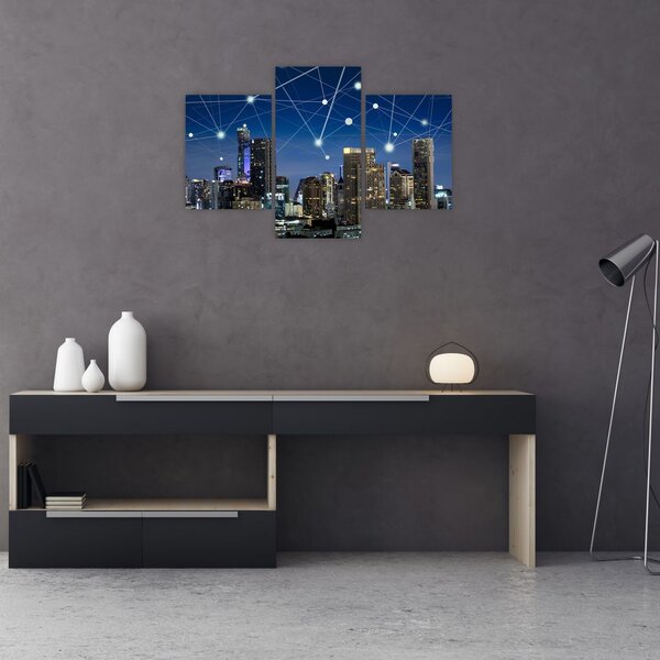 Tablou - Municipiul nocturn (90x60 cm)