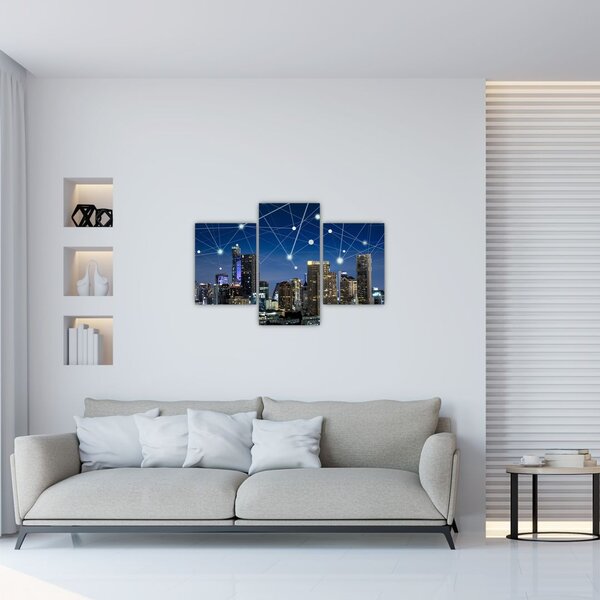 Tablou - Municipiul nocturn (90x60 cm)