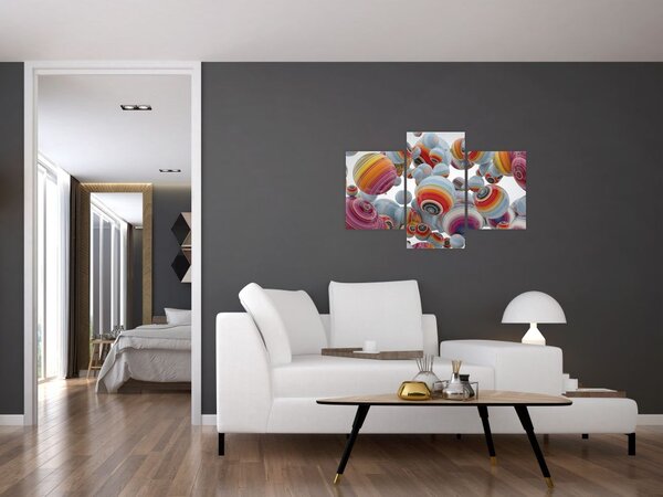 Tablou cu bile pictate (90x60 cm)