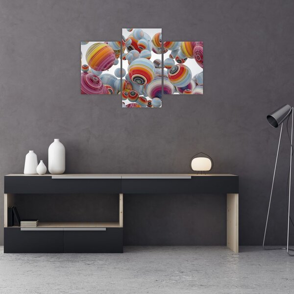 Tablou cu bile pictate (90x60 cm)