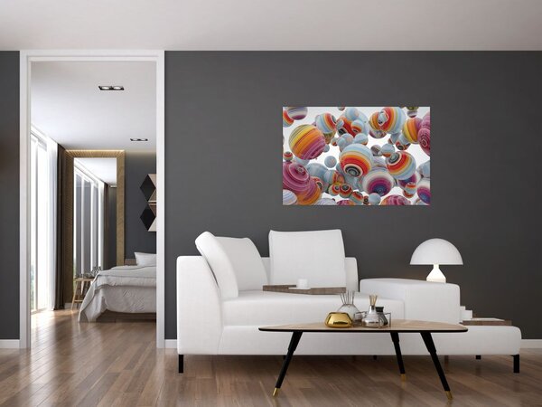 Tablou cu bile pictate (90x60 cm)