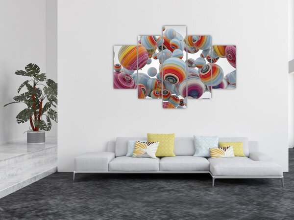 Tablou cu bile pictate (150x105 cm)