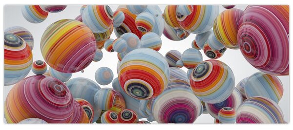 Tablou cu bile pictate (120x50 cm)