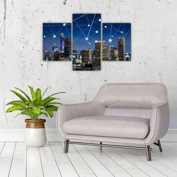 Tablou - Municipiul nocturn (90x60 cm)