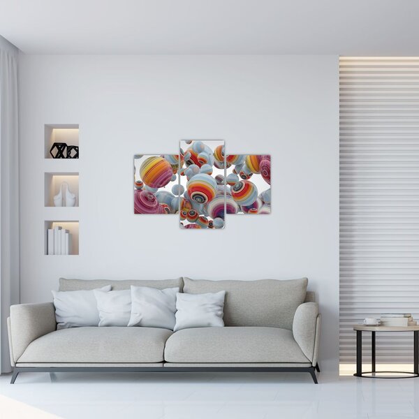 Tablou cu bile pictate (90x60 cm)