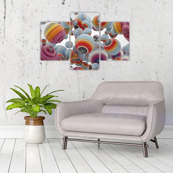 Tablou cu bile pictate (90x60 cm)