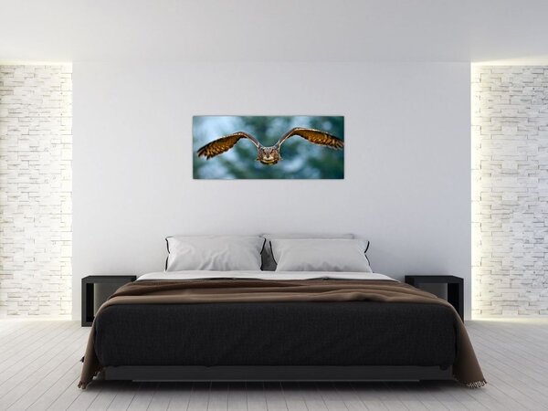Tablou -Bufnita în zbor (120x50 cm)