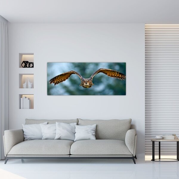Tablou -Bufnita în zbor (120x50 cm)