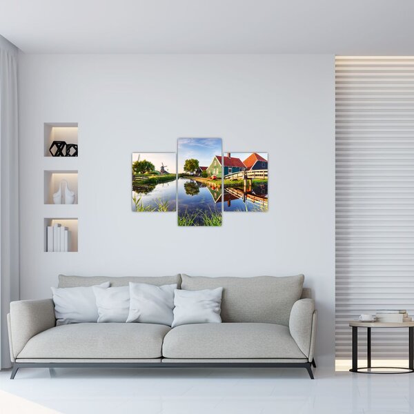 Tablou cu mori din Olanda (90x60 cm)