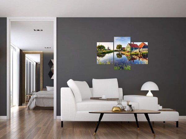 Tablou cu mori din Olanda (90x60 cm)