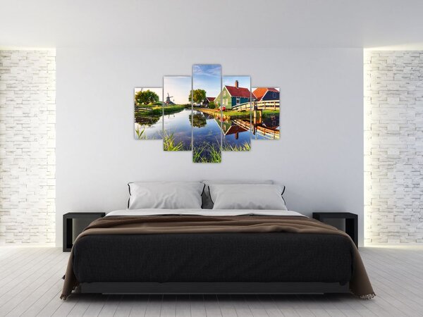 Tablou cu mori din Olanda (150x105 cm)