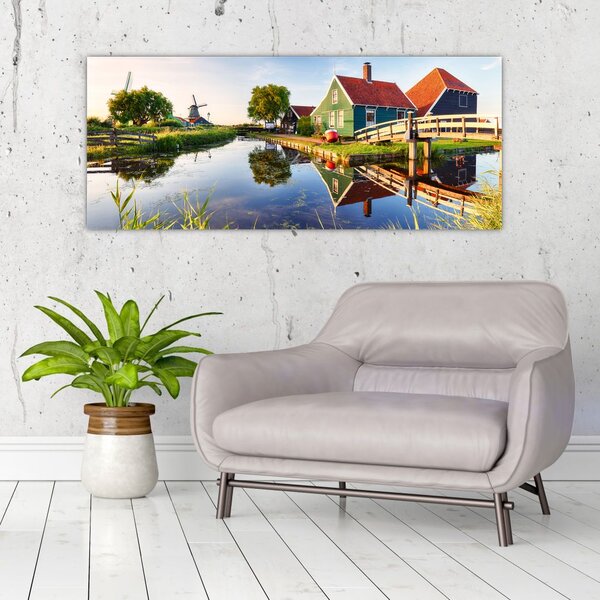 Tablou cu mori din Olanda (120x50 cm)