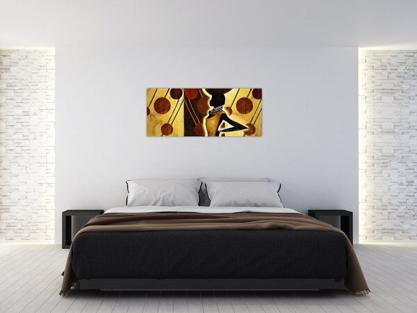 Tablou cu pictură artistică străveche (120x50 cm)