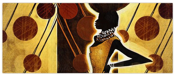 Tablou cu pictură artistică străveche (120x50 cm)