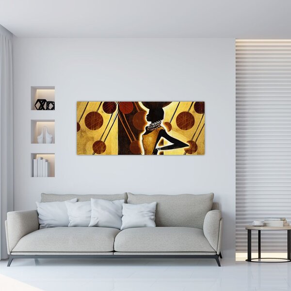 Tablou cu pictură artistică străveche (120x50 cm)