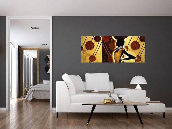 Tablou cu pictură artistică străveche (120x50 cm)