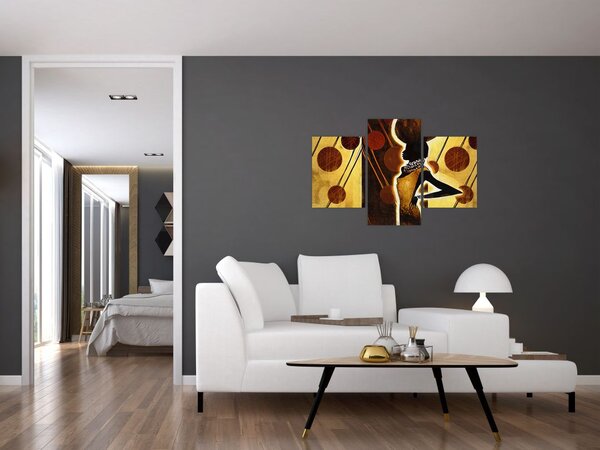 Tablou cu pictură artistică străveche (90x60 cm)