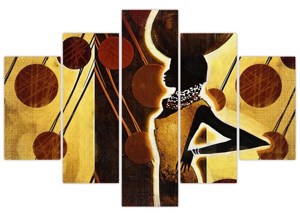 Tablou cu pictură artistică străveche (150x105 cm)