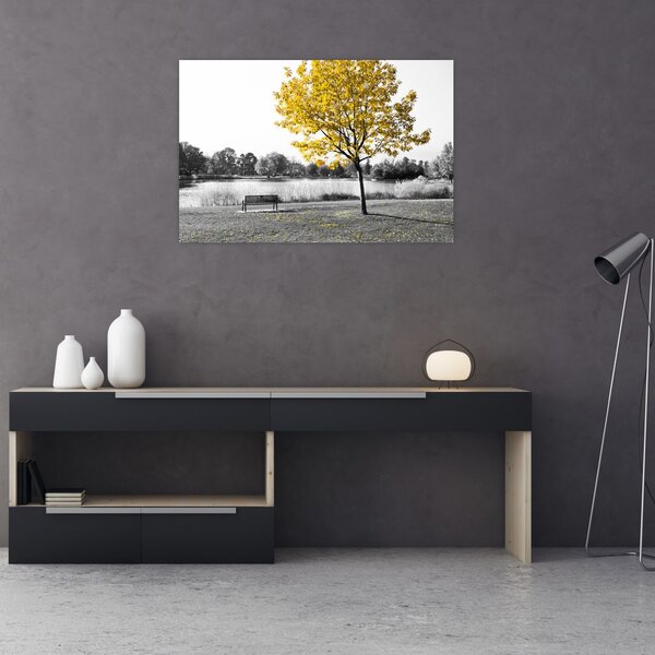 Tablou - relaxare în parc (90x60 cm)