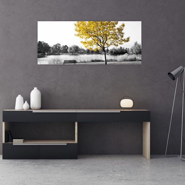 Tablou - relaxare în parc (120x50 cm)