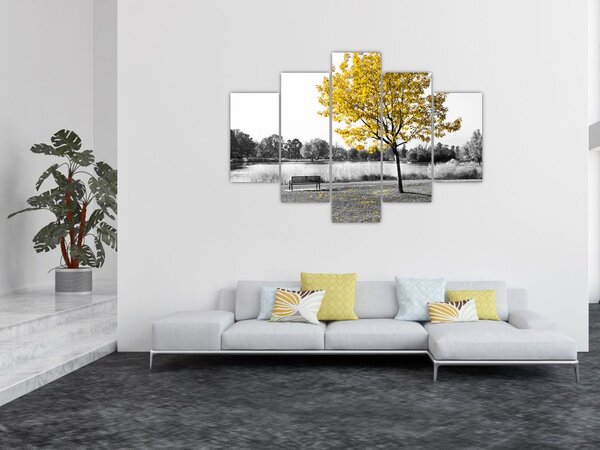 Tablou - relaxare în parc (150x105 cm)
