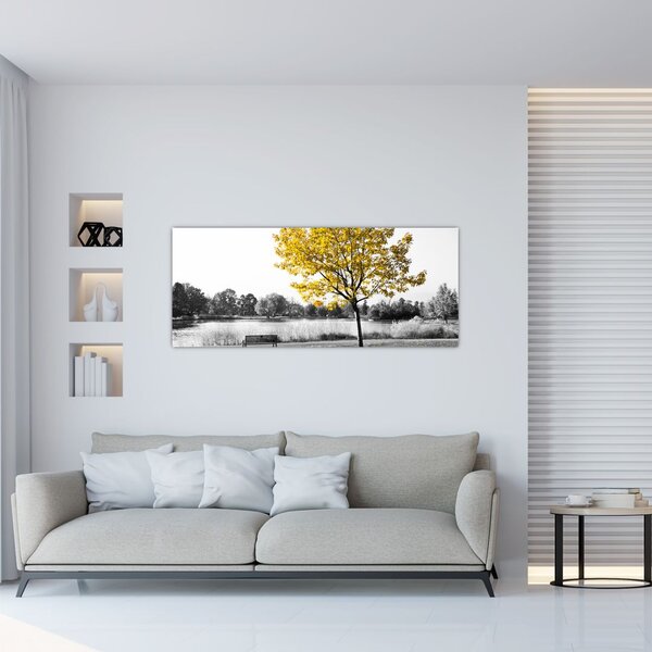 Tablou - relaxare în parc (120x50 cm)