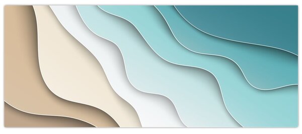 Tablou abstract cu plaja mării (120x50 cm)