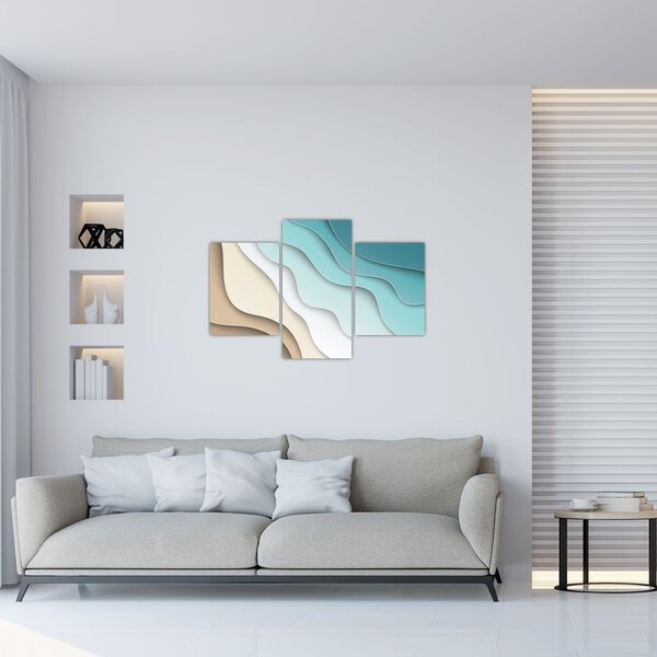 Tablou abstract cu plaja mării (90x60 cm)