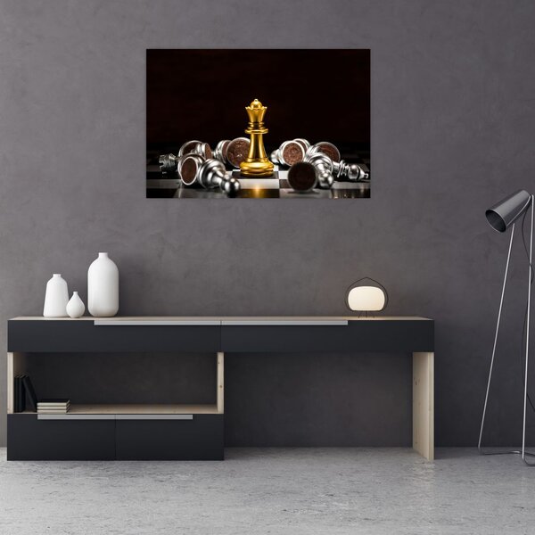 Tablou - Figurine de șah (90x60 cm)