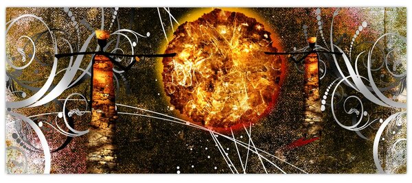 Tablou cu pictură epochală străveche (120x50 cm)
